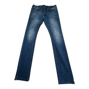 Vassari Mens Blue‎ Distressed Denim Jeans Size 36 Regular Fit